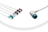 Medtronic Compatible One Piece Reusable ECG Cable - 5 Leads Grabber - Pluscare Medical LLC