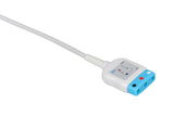 Nihon Kohden Compatible ECG Trunk Cables - 3 Leads/Din Style 3-pin - Pluscare Medical LLC