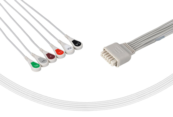 Mindray Compatible ECG Telemetry Leadwires - 6 Leads Snap