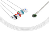 Schiller Compatible One Piece Reusable ECG Cable - 4 Leads Grabber - Pluscare Medical LLC