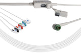Schiller Compatible One Piece Reusable ECG Cable - 4 Leads Grabber - Pluscare Medical LLC