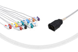 ZOLL Compatible One Piece Reusable ECG Cable 10 Leads Grabber