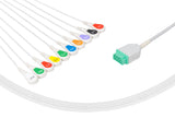 Marquette Compatible One Piece Reusable ECG Cable 10 Leads Snap