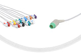 Fukuda Compatible One Piece Reusable ECG Cable 10 Leads Grabber