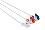 Philips Compatible One Piece Reusable ECG Cable - 3 Leads Grabber - Pluscare Medical LLC