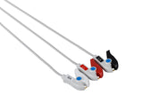 Nihon Kohden Compatible One Piece Reusable ECG Cable - 3 Leads Grabber - Pluscare Medical LLC