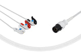 MEK Compatible One Piece Reusable ECG Cable 3 Leads Grabber