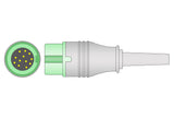 Mindray Compatible One Piece Reusable ECG Cable - 3 Leads Snap - Pluscare Medical LLC