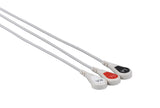 Siemens Compatible One Piece Reusable ECG Cable - 3 Leads Snap - Pluscare Medical LLC