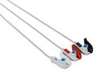 Datascope Compatible One Piece Reusable ECG Cable - 3 Leads Grabber - Pluscare Medical LLC
