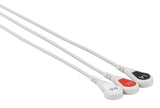 Medtronic Compatible One Piece Reusable ECG Cable - 3 Leads Snap - Pluscare Medical LLC