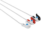 CAS Compatible One Piece Reusable ECG Cable - 3 Leads Grabber - Pluscare Medical LLC