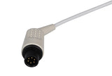 AAMI 6Pin Compatible One Piece Reusable ECG Cable - 3 Leads Grabber - Pluscare Medical LLC