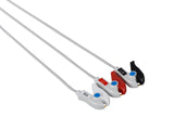 Biolight Compatible One Piece Reusable ECG Cable - 3 Leads Grabber - Pluscare Medical LLC
