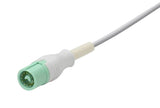 Fukuda Compatible One Piece Reusable ECG Cable - 3 Leads Snap - Pluscare Medical LLC