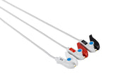 CAS Compatible One Piece Reusable ECG Cable - 3 Leads Grabber - Pluscare Medical LLC