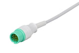 Biolight Compatible One Piece Reusable ECG Cable - 3 Leads Snap - Pluscare Medical LLC