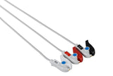 Cardell Compatible One Piece Reusable ECG Cable - 3 Leads Grabber - Pluscare Medical LLC