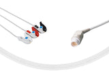 Mennen Compatible One Piece Reusable ECG Cable 3 Leads Grabber