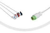 Siemens Compatible One Piece Reusable ECG Cable 3 Leads Grabber