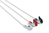 Siemens Compatible One Piece Reusable ECG Cable - 3 Leads Grabber - Pluscare Medical LLC