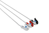 Marquette Compatible One Piece Reusable ECG Cable - 3 Leads Grabber - Pluscare Medical LLC