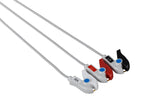 Philips Compatible One Piece Reusable ECG Cable - 3 Leads Grabber - Pluscare Medical LLC