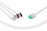 Marquette Compatible One Piece Reusable ECG Cable 3 Leads Grabber