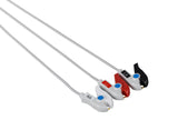 Spacelabs Compatible One Piece Reusable ECG Cable - 3 Leads Grabber - Pluscare Medical LLC