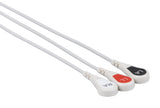 Spacelabs Compatible One Piece Reusable ECG Cable - 3 Leads Snap - Pluscare Medical LLC