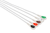 Philips Compatible One Piece Reusable ECG Cable - 5 Leads Snap - Pluscare Medical LLC