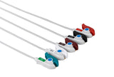 AAMI 5Pin Compatible One Piece Reusable ECG Cable - 5 Leads Grabber - Pluscare Medical LLC