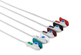 Nihon Kohden Compatible One Piece Reusable ECG Cable - 5 Leads Grabber - Pluscare Medical LLC