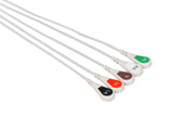 Nihon Kohden Compatible One Piece Reusable ECG Cable - 5 Leads Snap - Pluscare Medical LLC