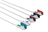 MEK Compatible One Piece Reusable ECG Cable - 5 Leads Grabber - Pluscare Medical LLC