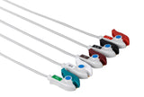 MEK Compatible One Piece Reusable ECG Cable - 5 Leads Grabber - Pluscare Medical LLC