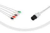 MEK Compatible One Piece Reusable ECG Cable 5 Leads Snap