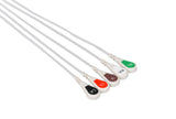 Mindray Compatible One Piece Reusable ECG Cable - 5 Leads Snap - Pluscare Medical LLC