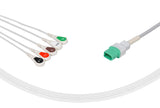 Datascope Compatible One Piece Reusable ECG Cable 5 Leads Snap