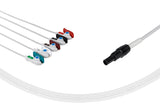 Welch Allyn Compatible One Piece Reusable ECG Cable 5 Leads Grabber