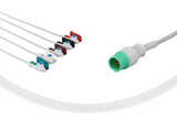 Biolight Compatible One Piece Reusable ECG Cable 5 Leads Grabber