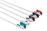 Siemens Compatible One Piece Reusable ECG Cable - 5 Leads Grabber - Pluscare Medical LLC