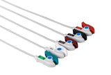 DRE Compatible One Piece Reusable ECG Cable - 5 Leads Grabber - Pluscare Medical LLC