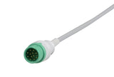 DRE Compatible One Piece Reusable ECG Cable - 5 Leads Snap - Pluscare Medical LLC