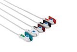 Marquette Compatible One Piece Reusable ECG Cable - 5 Leads Grabber - Pluscare Medical LLC