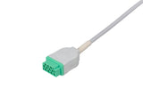 Marquette Compatible One Piece Reusable ECG Cable - 5 Leads Snap - Pluscare Medical LLC