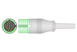 Spacelabs Compatible One Piece Reusable ECG Cable - 5 Leads Grabber - Pluscare Medical LLC