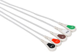 Kontron Compatible One Piece Reusable ECG Cable - 5 Leads Snap - Pluscare Medical LLC