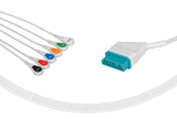 Nihon Kohden Compatible One Piece Reusable ECG Cable 6 Leads Snap