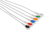 Nihon Kohden Compatible One Piece Reusable ECG Cable - 6 Leads Snap - Pluscare Medical LLC